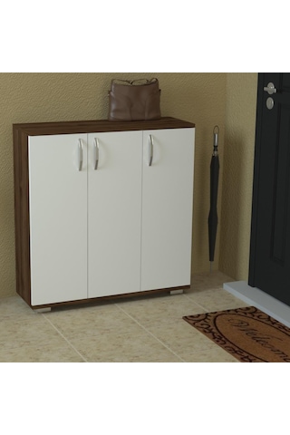 Dekorister Sinem Ayakkabılık Beyaz-Ceviz