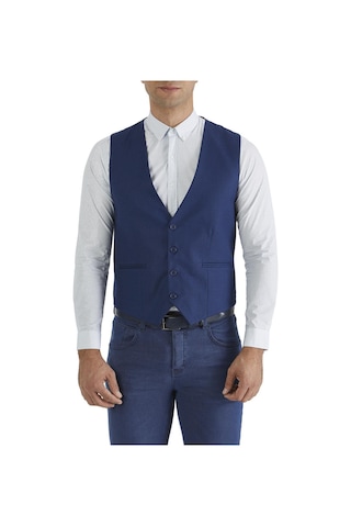 Y 102 Slim Fit Klasik Parlement Yelek Mavi