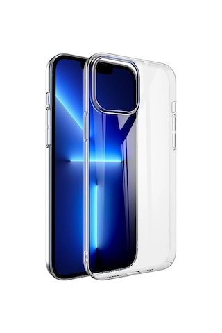 Microsonic Apple Uyumlu iPhone 13 Pro Max Kılıf Non Yellowing Crystal Clear Sararma Önleyici Kristal Şeffaf