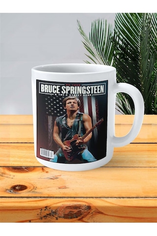 Bruce Springsteen Baskılı Kupa Bardak Kişiye Özel Desen 1 Çok Renkli