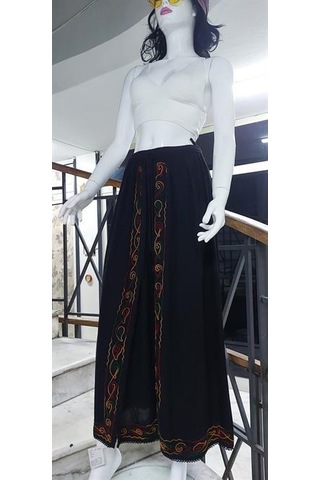 Eren Style Otantik Nakış İşlemeli Harem Şalvar Pantolon Siyah