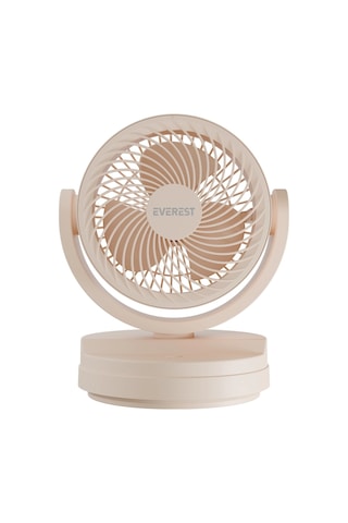 Everest Efn-509, Krem, 3 Kademeli Hız, 17,5cm 3 Kanat Pervane Ve Çerçeve, Masaüstü, Usb Vantilatör