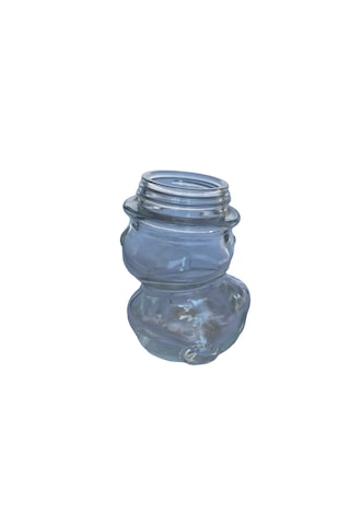 Ayı Cam Şişe -mantar Tıpalı Ayı Şeklinde Cam Şişe -75 Ml 50 Adet
