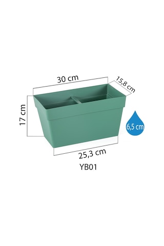 Serinova Yalı Separetörlü Balkon Saksı 6.5 Lt