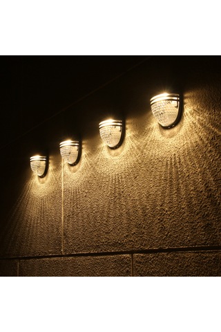 Monyee Solar Bahçe Çit Lambası, Akıllı Işık Kontrolü, Ip54 Su Geçirmez, Siyah Kasa, Islak Işık, 6-12 Saat Süre, Dış Mekan Dekorasyonu Yh0613 Siyah