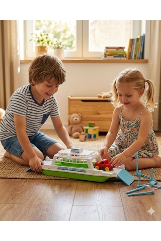 Yolcu Gemisi Araçlı Yolcu Gemisi 45 Cm Yeşil Renk