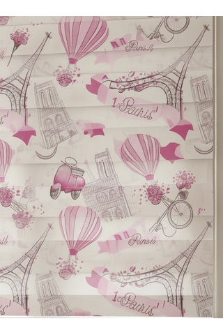 Paris Desenli Zebra Beyaz