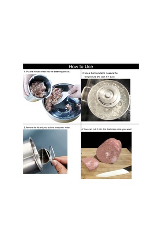 Termometreli 304 Paslanmaz Çelik Jambon Pres Makinesi, Et Kümes