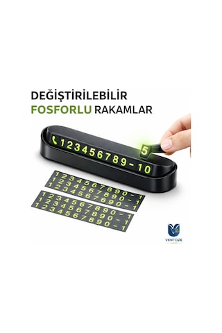 Fosforlu Aç-kapa Araç Numaratörü Park Telefon Numarası Gösterge Aparatı