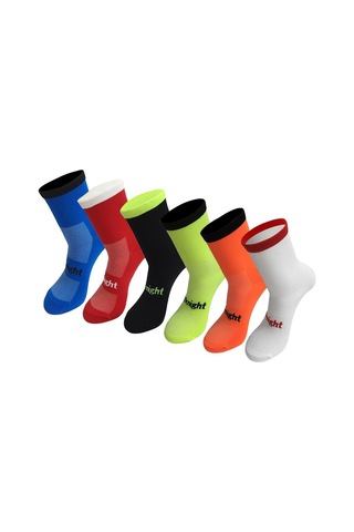 Fluoresan Yeşil Bisiklet Çorapları Nem Emici Bisiklet Çorapları Boyutu 7-12 Yeşil