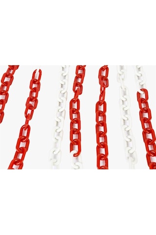 Üstün Plastik Trafik Zinciri Kırmızı-Beyaz 6Mm-25 Metre Ut3120 (544461296)