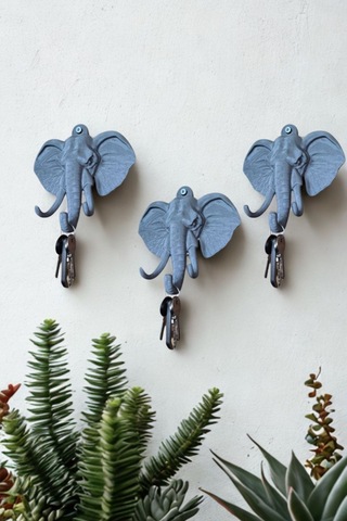 Oxyteez Fil Figürlü Bereket Biblosu Çok Renkli Renk Reçine Tasarım Ev Ve Ofis Dekorasyonu