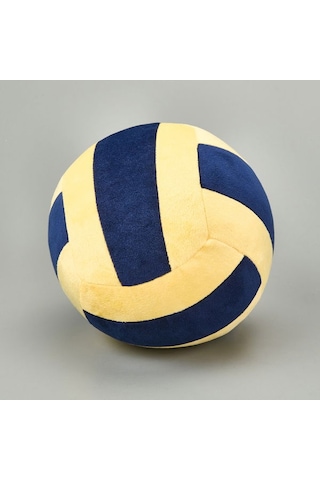 Evidea Soft Voleybol Topu Figürlü Yastık - Lacivert / Sarı - 20 Cm Lacivert / Sarı
