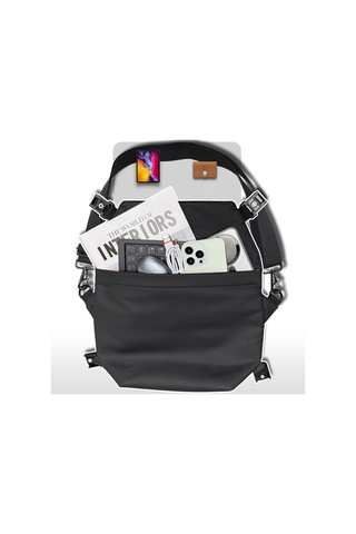 Lenyes Lb563 Dreamer Crossbody Serisi Su Geçirmez Deri Tasarımlı Çapraz Vücut Çantası Siyah Siyah