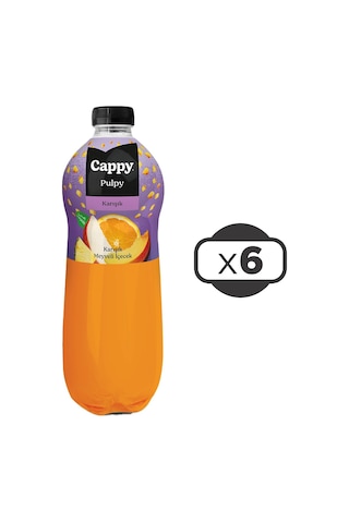 Cappy Pulpy Karışık Meyveli İçecek 6 x 1 L