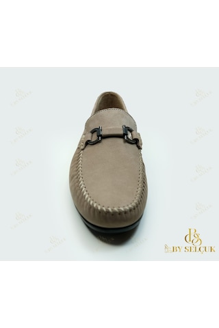 Loafer Nubuk Deri Ayakkabı Bej
