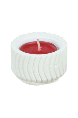 Mumluk Şamdan Tealight Mum Uyumlu Tekerlek Model - Beyaz