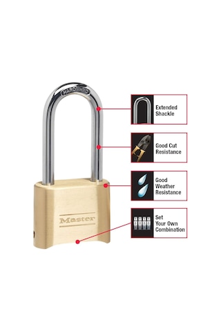 Master Lock 175lh Kendi Şifreli Kilidiniz Pirinç Kaplama 5,4 Cm A