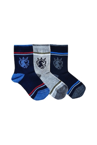 Hepsine Rakip 6lı Erkek Çocuk Soket Çorap Pamuklu Comfort Rahat Sıkmaz KARIŞIK