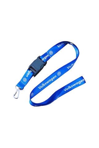 Volkswagen Dijital Baskılı Kırmızı Araç Boyun Yastık 2'li Set Volkswagen Mavi Oto Ayna Askısı Kırmızı