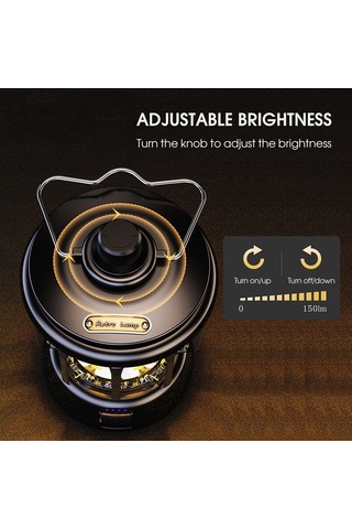 Geeksen Yeşil Led Kamp Lambası, Şarj Edilebilir, 6-24 Saat Süre, 20-280 Lumens Işık, Demir+abs Malzeme Çok Renkli