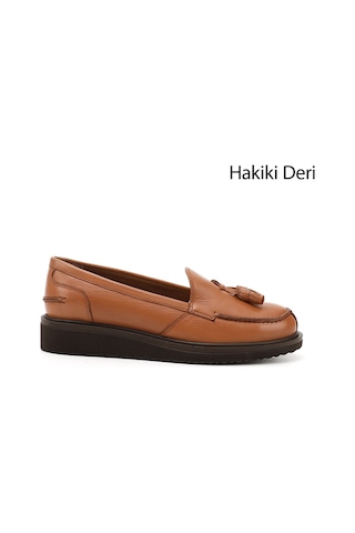 Gönderi(R) Gönderi R Kadın Taba Antik Dolgu Taban Hakiki Deri Loafer Ayakkabı Gdza13424097 Taba