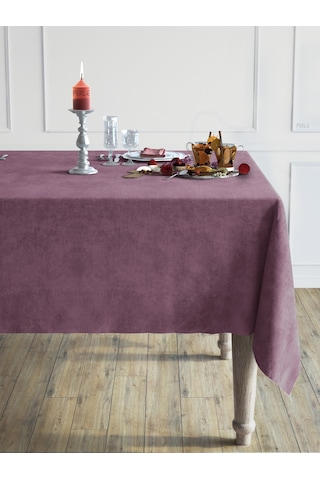 Daily Series Kadife Dokulu Gül Kurusu Rengi Masa Örtüsü Gül Kurusu