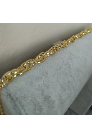 Altın Kaplama Zincir Iç Içe Geçmeli Halat Bileklik Altın