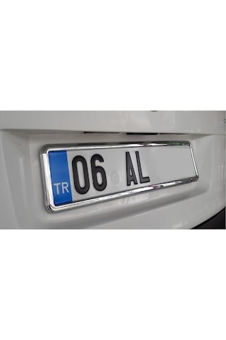Krom Oto Plakalık 2 Adet Takım Oto Paslanmaz Plaka Çerçvesi Pvc 385512317