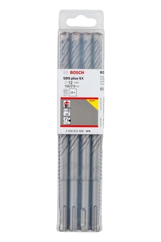 Bosch SDS-Plus 5X Kırıcı Delici Matkap Ucu 12x210 mm 10'lu Paket - 2608833906
