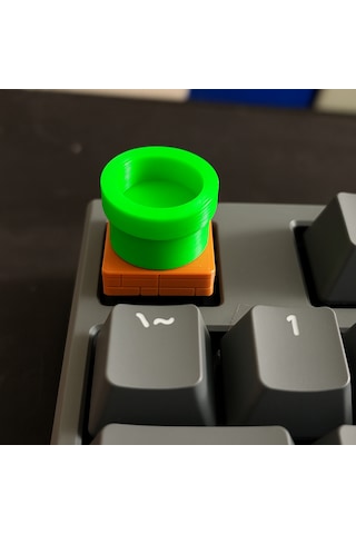 Mario Pipe Keycap Cherry Mx Uyumlu Tuş Başlığı Mekanik Klavye