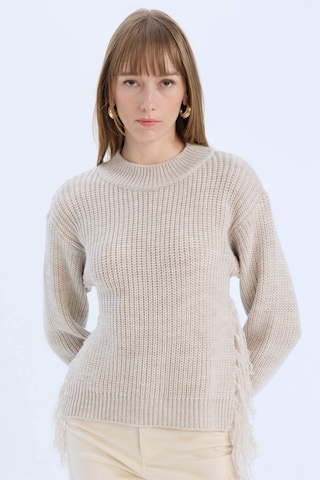 DeFacto Relax Fit Yarım Balıkçı Yaka Selanik Kumaş Kazak E5567AX24CWBG705 Bej