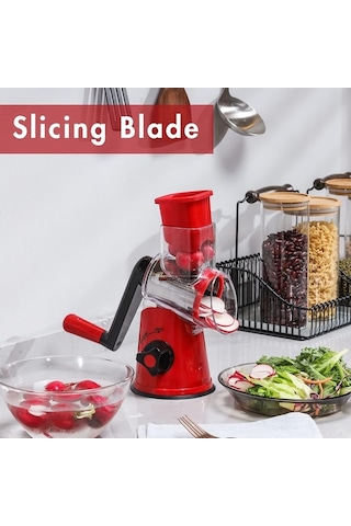 Maoyaya Gdl Kranklı Peynir Rendesi, Yeşil 3'lü Değiştirilebilir Bıçağı Açık Yeşil