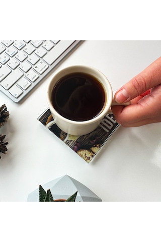 Decorita Cam Bardak Altlığı | Always Good Idea | 4'lü Takım Çok Renkli