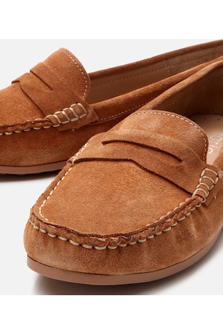 Hotiç Kadın Süet Deri Taba Günlük Loafer 01ayh306650a370 Taba