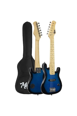Midex Ceg-30bl 4-6 Yaş Çocuklar İçin Amfili Full 1/4 30 İnç Elektro Gitar Seti Blue Black