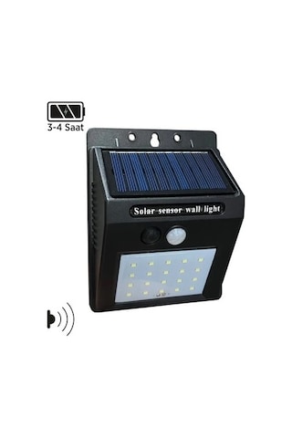 15w Sensörlü Solar Güneş Enerjili Led Aydınlatma Açık