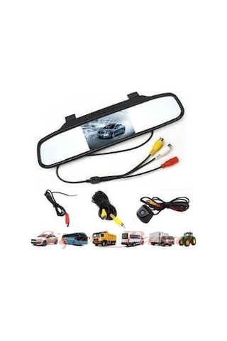 Kingvox 4.3" Ayna Monitör + Araç Geri Görüş Park Kamerası N11.258