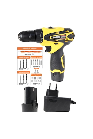 Bulldozer Çift Akülü 24 Setli Şarjlı Vidalama Taşıma Çantalı