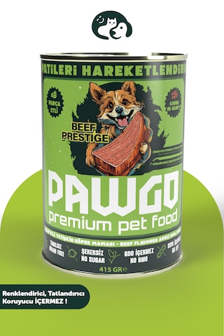 PAWGO Beef Prestige Sığır Etli Premium Yetişkin Parça Etli Köpek Maması 415 G
