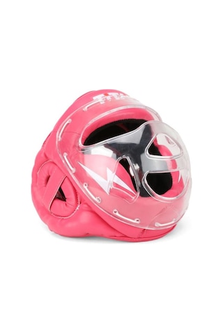 Titan Sport Yüz Korumalı Boks Kaskı , Pembe Camlı Model Çok Renkli