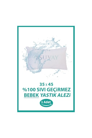 %100 Pamuklu Su Sıvı Geçirmez Bebek Kafa Yastığı Alezi Fermuarlı