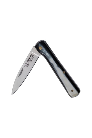 Cudeman 451-af Mini Vendetta Bull Horn Boğa Boynuzu Saplı Deri Kılıflı Kamp Çakı Çok Renkli