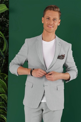 Efor C 640 Slim Fit Gri Spor Ceket Gri