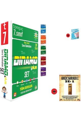 Tonguç Akademi 7. Sınıf Dinamo Soru Bankası Seti En Son Baskı Yeni + Test Kitabı Hediye + Kişiye Özel İsimli Ahşap Harry Potter Kitap Ayracı Hediye
