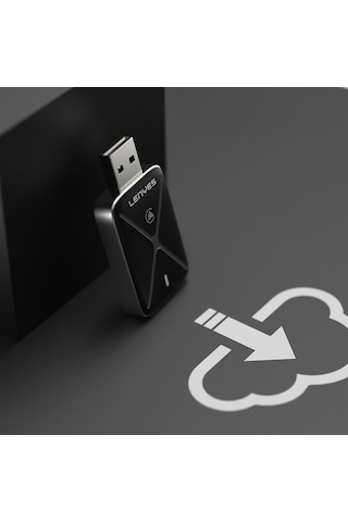 Wireless Transmitter Adaptör Lenyes Lcp01 Usb Bluetooth 5.0 Siyah