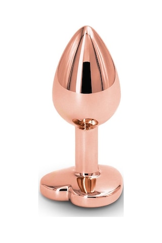 Erofoni Yeni Nesil Paslanmaz Alüminyum Alaşımlı 9 Cm Çelik Metal Taşlı Gold Anal Gevşetici Alıştırıcı Plug