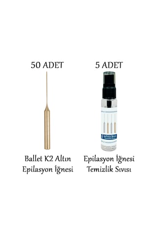 Ballet Gold K2 Epilasyon İğnesi 50'li