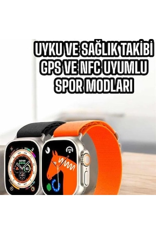 Akıllı Saat Uyku Ve Spor Takibi Yeni Nesil Bluetooth Bağlantılı Amoled Ekran