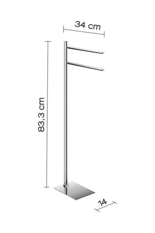 Trilly Ayaklı Havluluk, 34xh83.3x14cm - Parlak Paslanmaz Çelik Parlak Paslanmaz Çelik